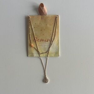 Urban Outfitters Rose Gold Layered Gemini Necklace